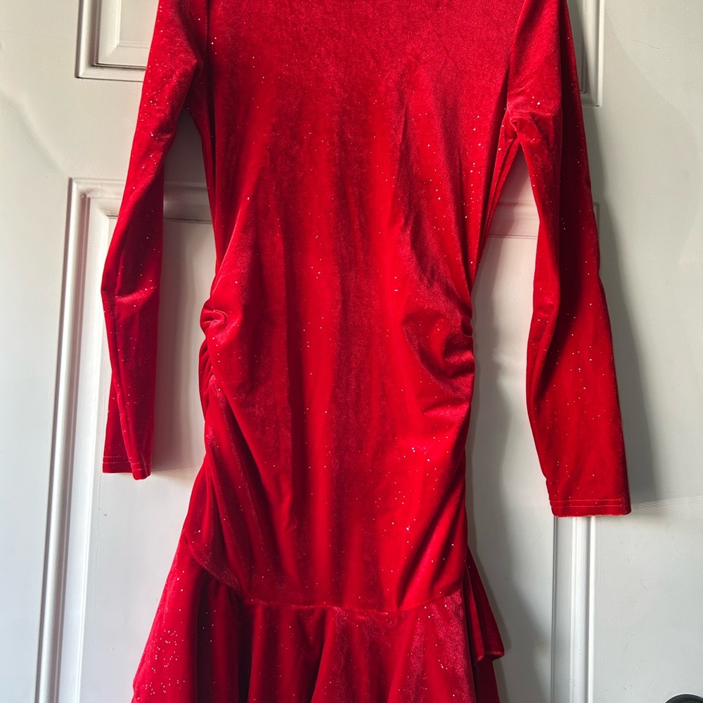 SHEIN Red Long Sleeve Dress